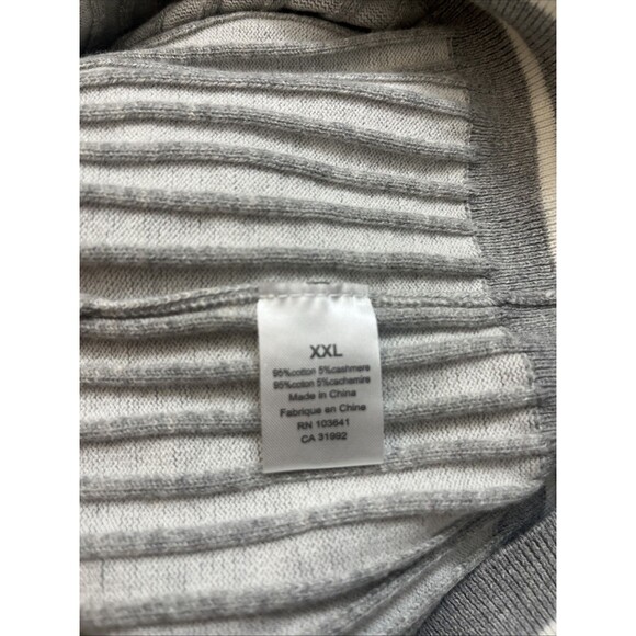 RYE 51 Men’s THE TRISTAN Cashmere Blend Cable Knit SS Polo Shirt Grey Size 2XL - Picture 12 of 12